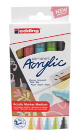 Acrylmarker Edding 5100 Set 5 Stifte Pastell